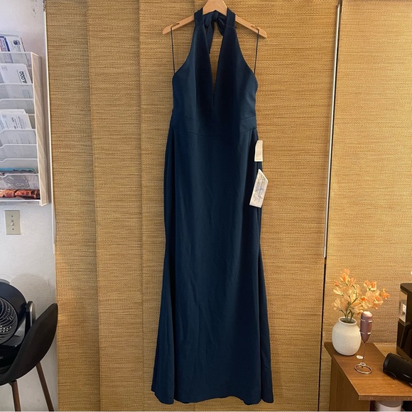 dress the population peacock blue Peacock Blue Long Formal Dress with Sleeves
